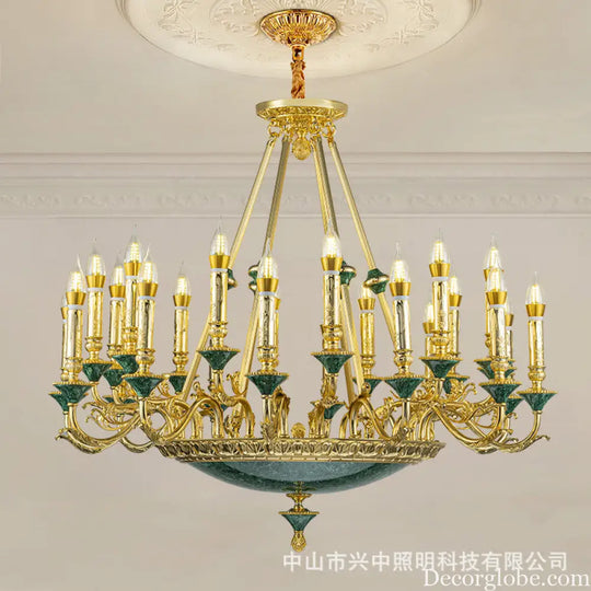 Stella French Retro Copper Crystal Candle Chandelier Chandelier