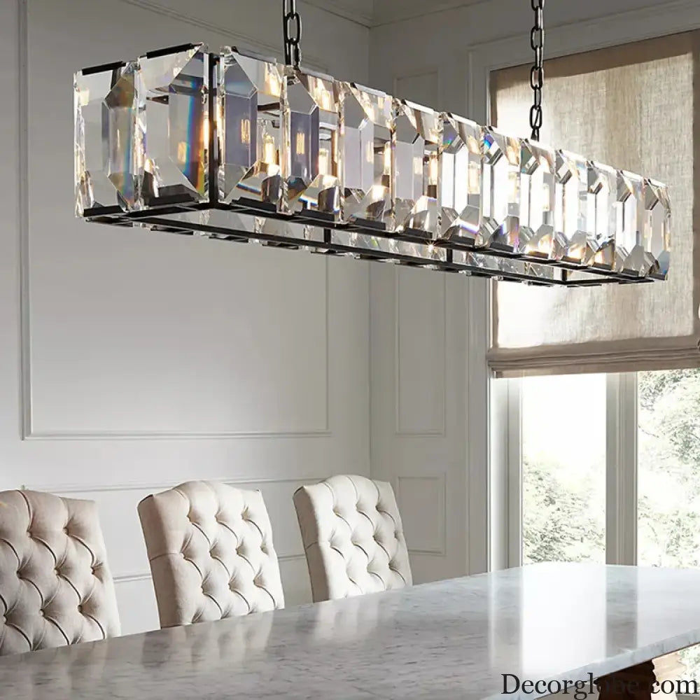 Timeless Classic American LED Crystal Chandelier - Available in Gold, Silver, and Black Finishes, Perfect for Dining Rooms - DecorGlobe