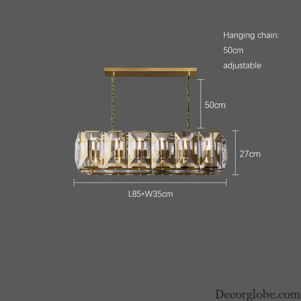 Timeless Classic American LED Crystal Chandelier - Available in Gold, Silver, and Black Finishes, Perfect for Dining Rooms - DecorGlobe