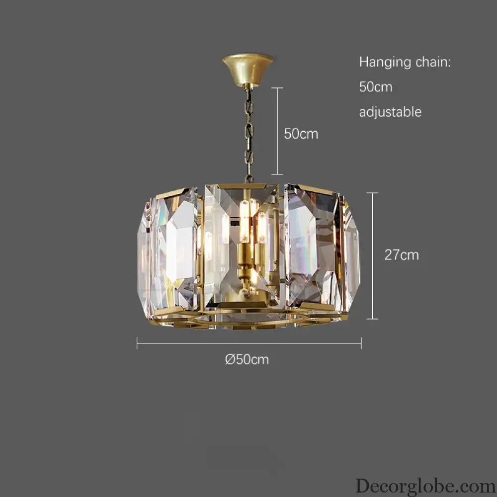 Timeless Classic American LED Crystal Chandelier - Available in Gold, Silver, and Black Finishes, Perfect for Dining Rooms - DecorGlobe