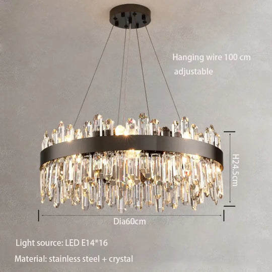New Style Light Luxury Crystal Chandelier - Modern Elegance for Living Rooms, Dining Areas, Commercial Spaces, and Master Bedrooms - DecorGlobe