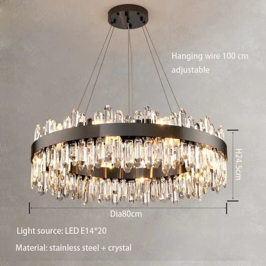 New Style Light Luxury Crystal Chandelier - Modern Elegance for Living Rooms, Dining Areas, Commercial Spaces, and Master Bedrooms - DecorGlobe