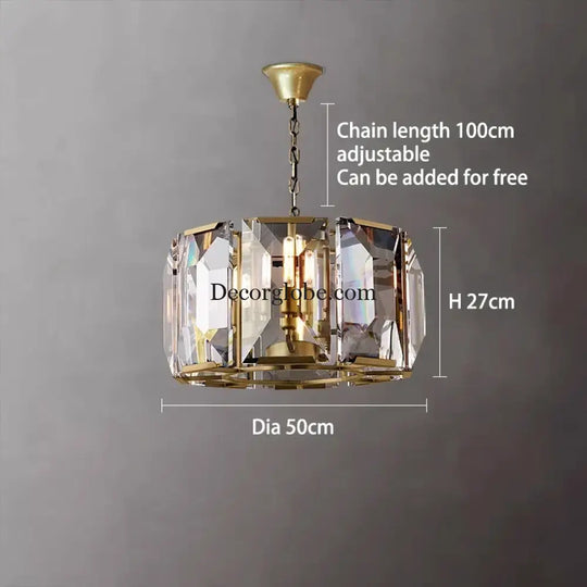 Versatile Dimmable LED Crystal Chandelier - Elegant Lighting Fixture in Gold, Chrome, and Black Finishes for Foyers and More - DecorGlobe
