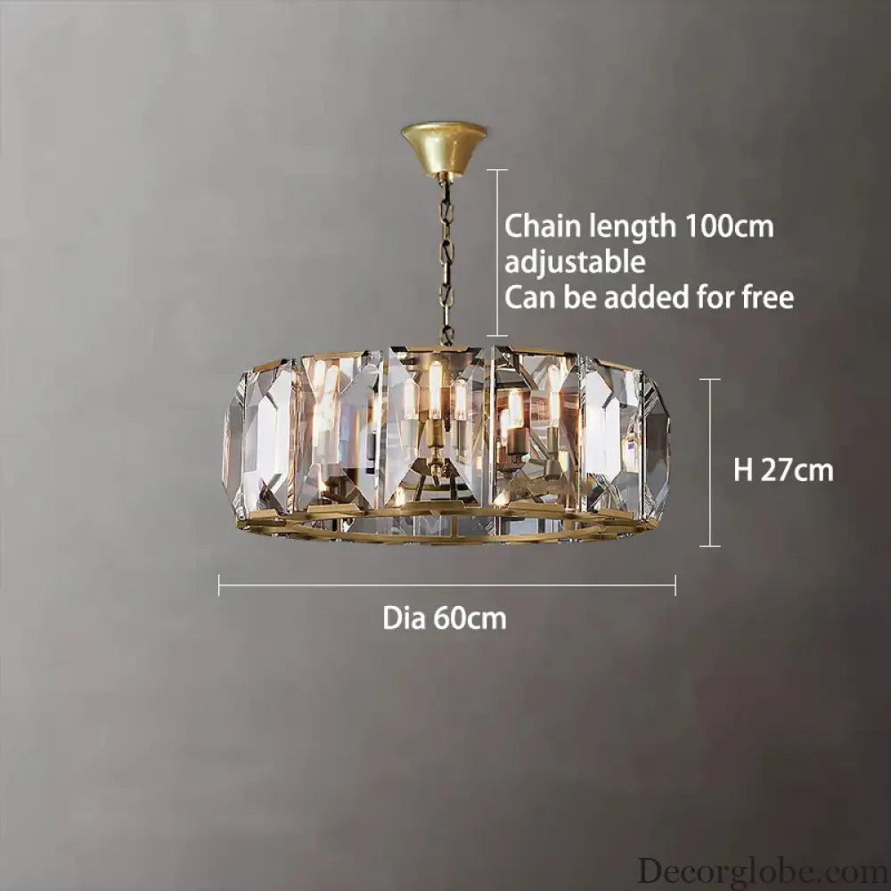 Versatile Dimmable LED Crystal Chandelier - Elegant Lighting Fixture in Gold, Chrome, and Black Finishes for Foyers and More - DecorGlobe