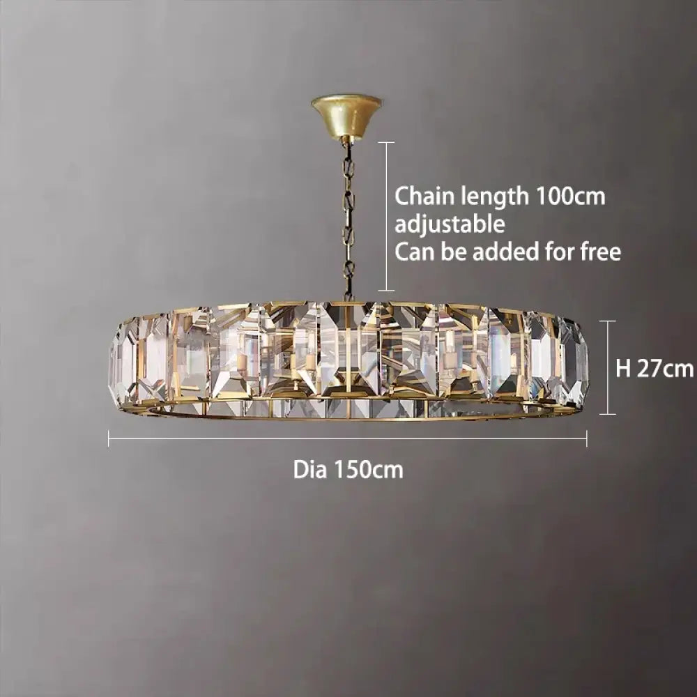 Versatile Dimmable LED Crystal Chandelier - Elegant Lighting Fixture in Gold, Chrome, and Black Finishes for Foyers and More - DecorGlobe