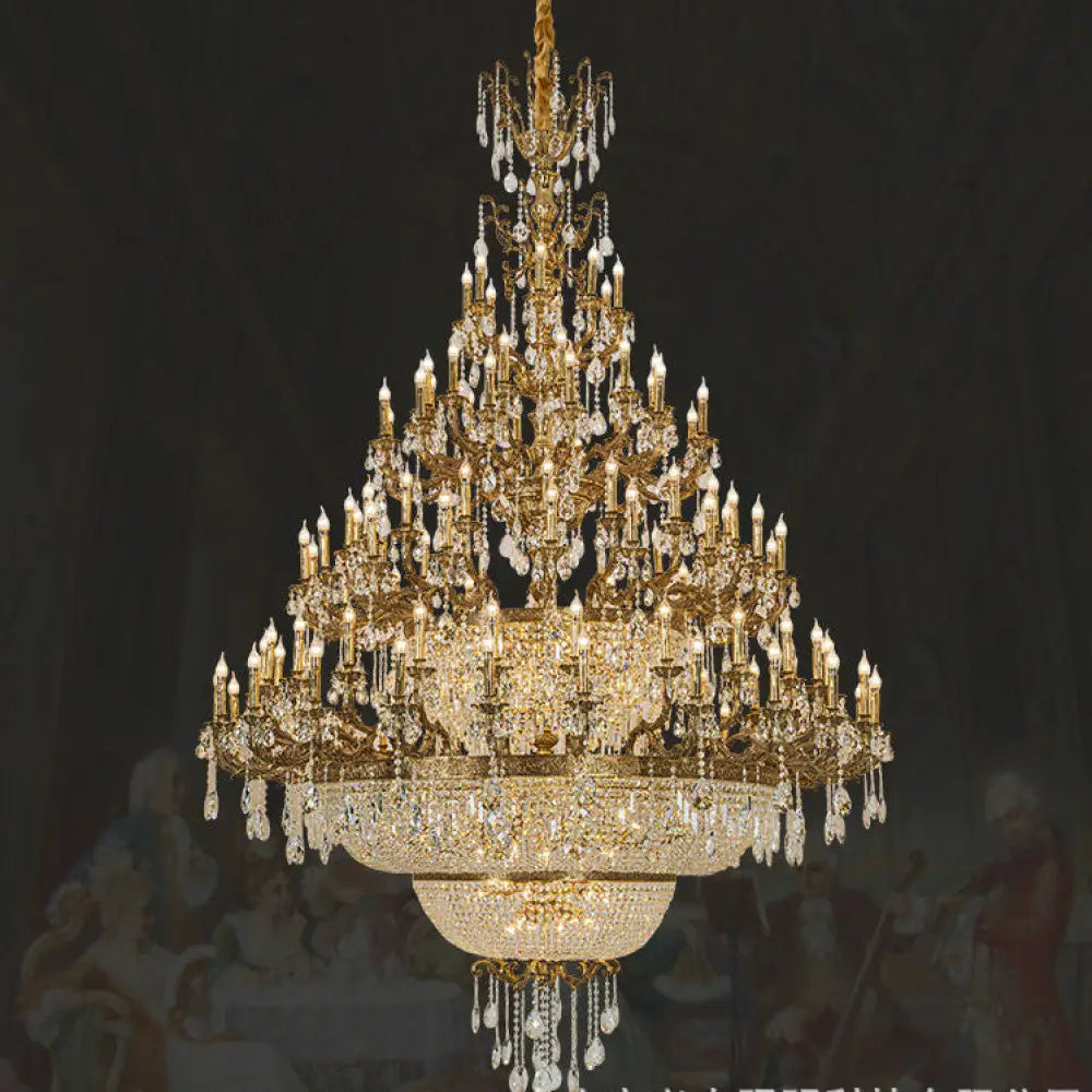 Victoria European Copper Crystal Grand Staircase Chandelier Chandelier (diameter 230cm, height 300cm) Chandelier