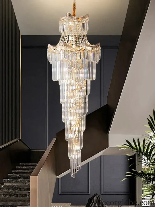 New Design Villa Living Room Crystal Chandelier - Grandeur for High Ceilings, Hotel Lobbies, and Staircase Illumination - DecorGlobe