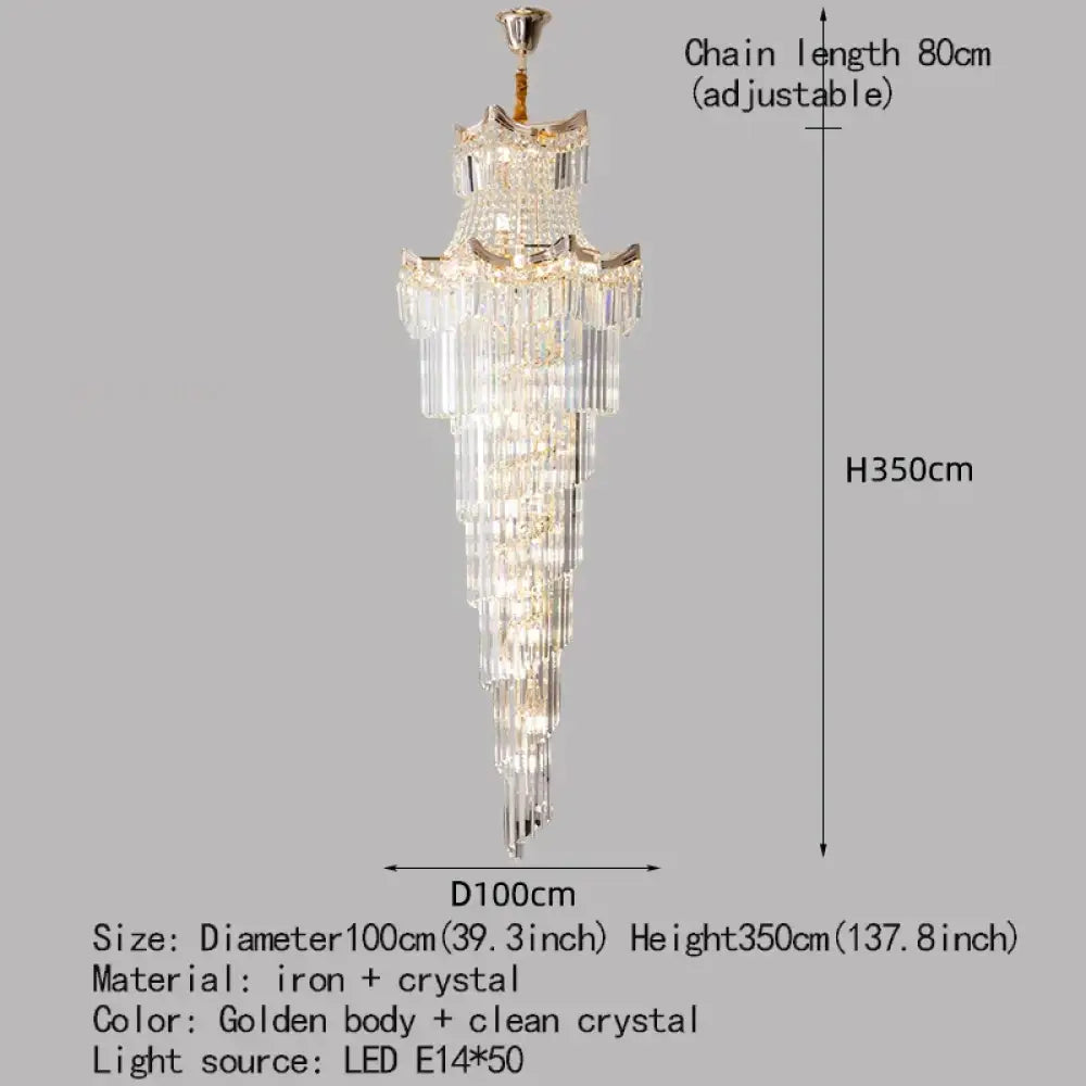 New Design Villa Living Room Crystal Chandelier - Grandeur for High Ceilings, Hotel Lobbies, and Staircase Illumination - DecorGlobe