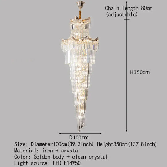New Design Villa Living Room Crystal Chandelier - Grandeur for High Ceilings, Hotel Lobbies, and Staircase Illumination - DecorGlobe