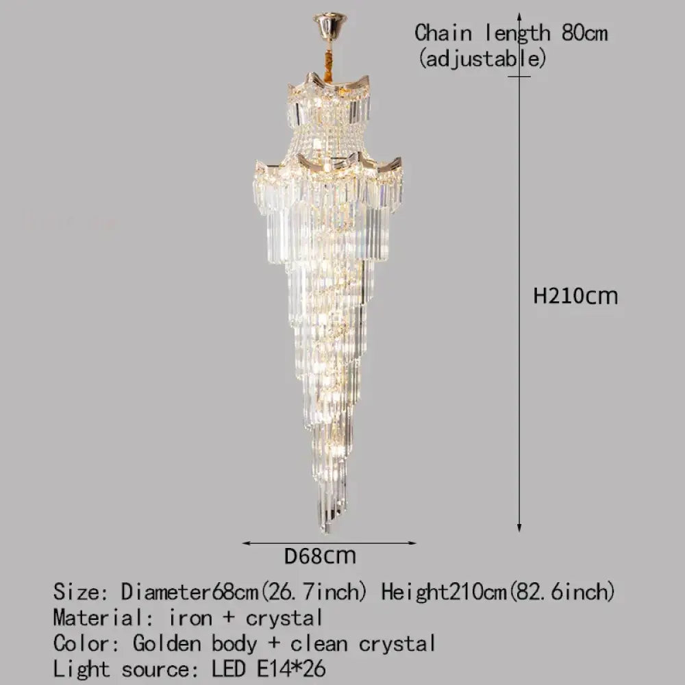 New Design Villa Living Room Crystal Chandelier - Grandeur for High Ceilings, Hotel Lobbies, and Staircase Illumination - DecorGlobe