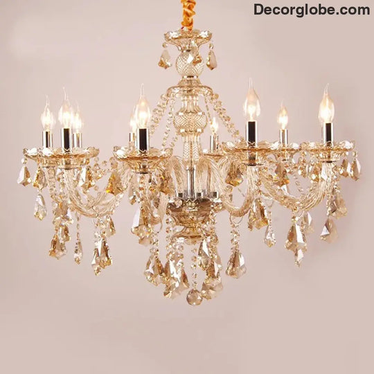 VIREON Cognac Crystal European-Style Chandelier Chandelier