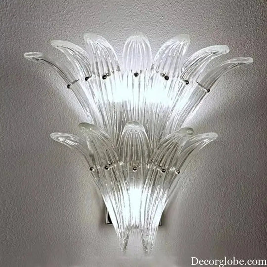 Odette French Vintage Murano Glass LED Chandelier for Living Room & Staircase Chandelier