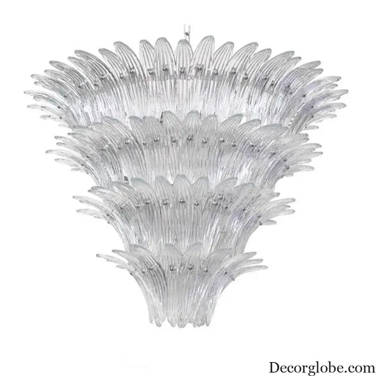 Odette French Vintage Murano Glass LED Chandelier for Living Room & Staircase Chandelier