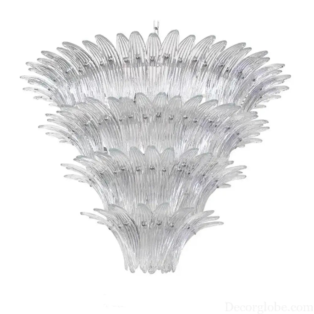 Odette French Vintage Murano Glass LED Chandelier for Living Room & Staircase Chandelier